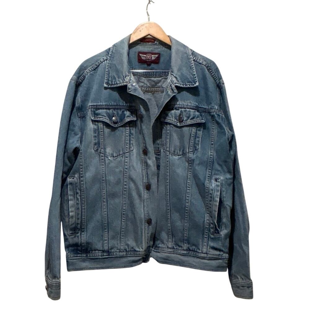 Vtg DG Denim Gear trucker blue jean jacket western cowboy 80’s/90’s Men’s XL